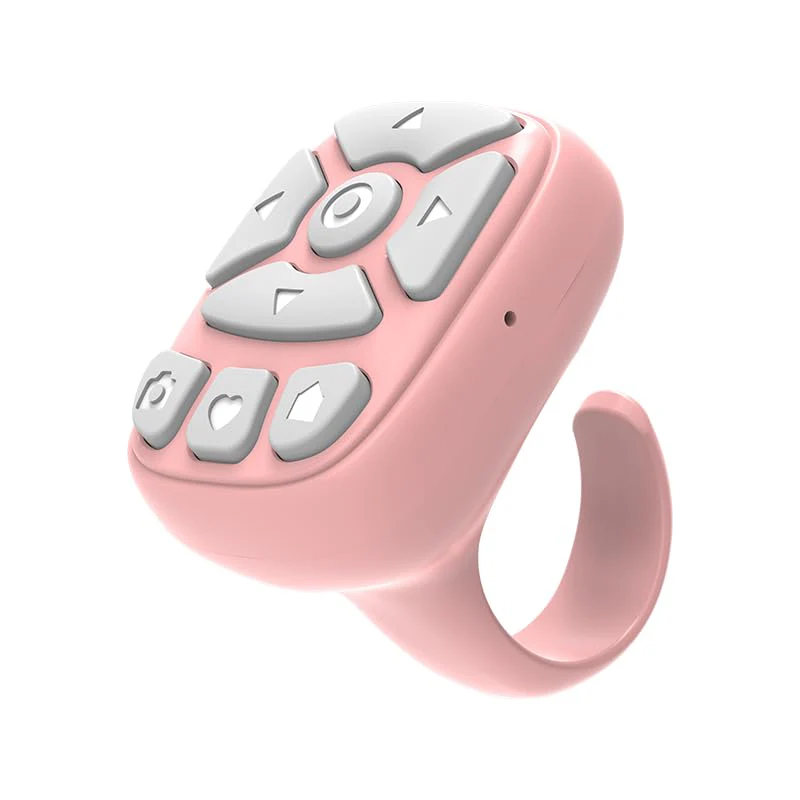 TikTok Scrolling Ring,fingertip Wireless Bluetooth Remote Control,Wireless Bluetooth Remote Control, Video Scrolling Ring Remote Control Bluetooth Ring Scroller, Scrolling Rings Rechargeable (Pink) Pink