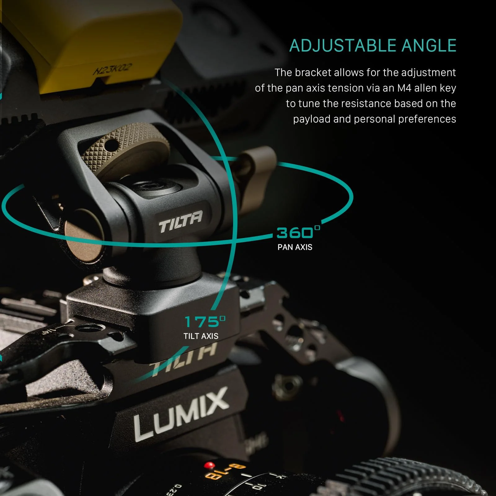 Tilta Camera Monitor Mounting Bracket | NATO Clamp Mount for External Monitor Accessories | Supports 4.4lb Load | 360° Rotation 175° Tilt | Aluminum Adjustable Locking Arm for Modular Camera Rigs - Image 3