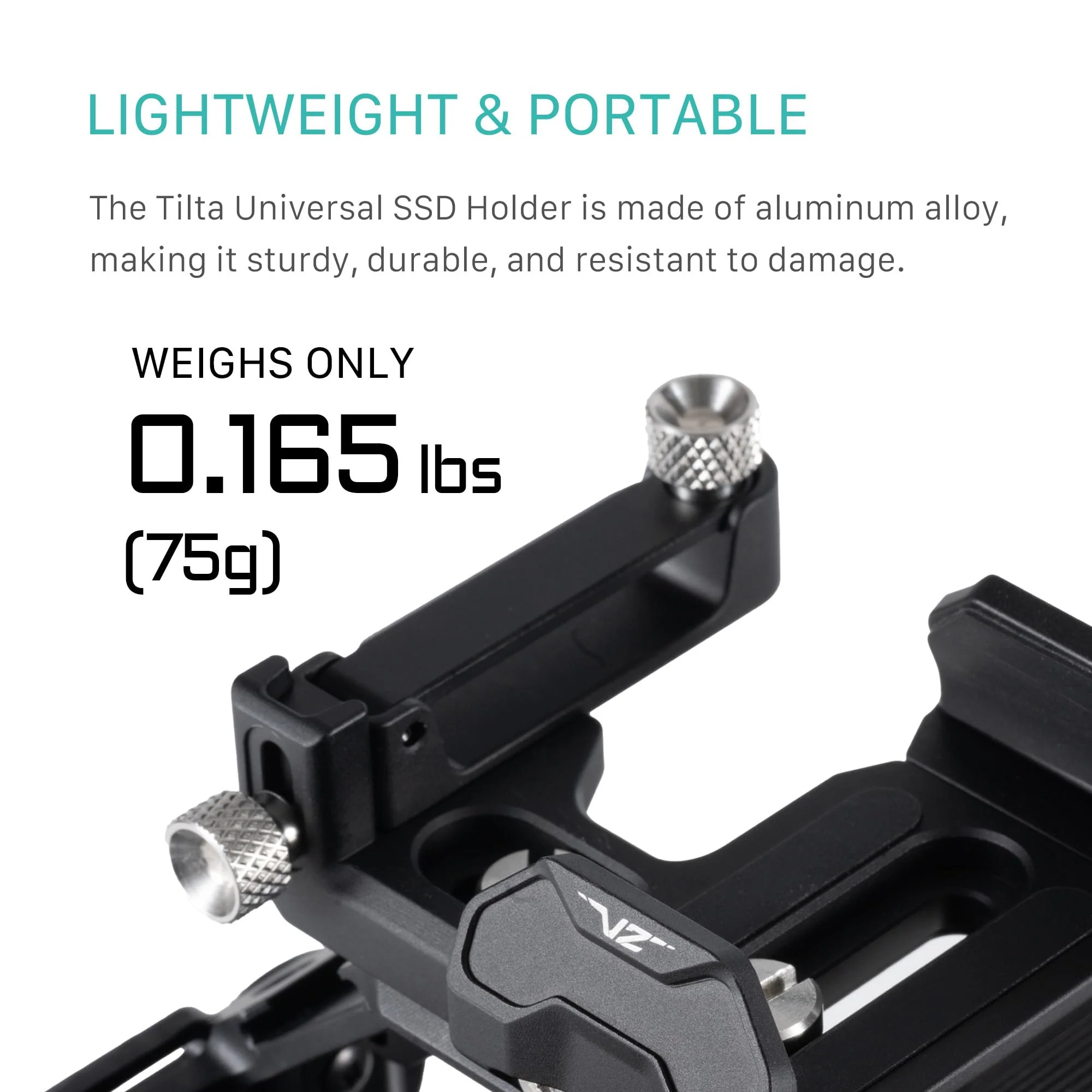 Tilta Universal SSD Drive Holder V2 - Black | Compatible with Most Camera Cages via 1/4"-20 Threads | Extendable Cable Clamp | Rubber Protection | Lightweight, Durable, & Portable Version 2 - Image 7