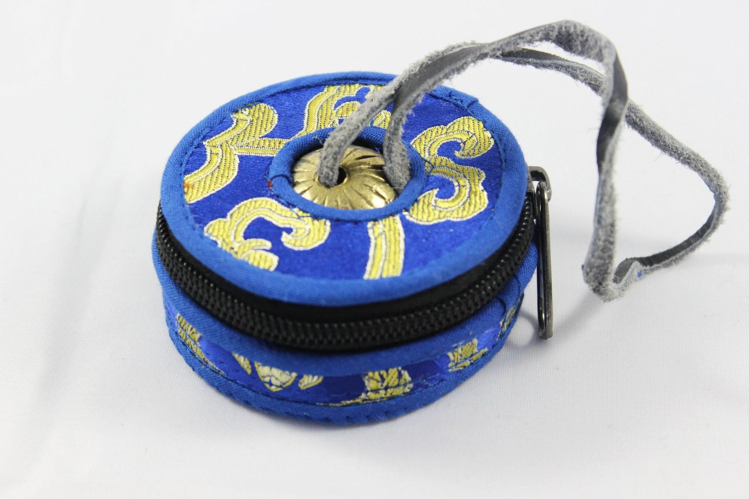 Tingsha/Tibetan Meditation Bell/Finger Cymbals with free Silk Case by Nepalese Handicraft Zone (Brass) - Image 5