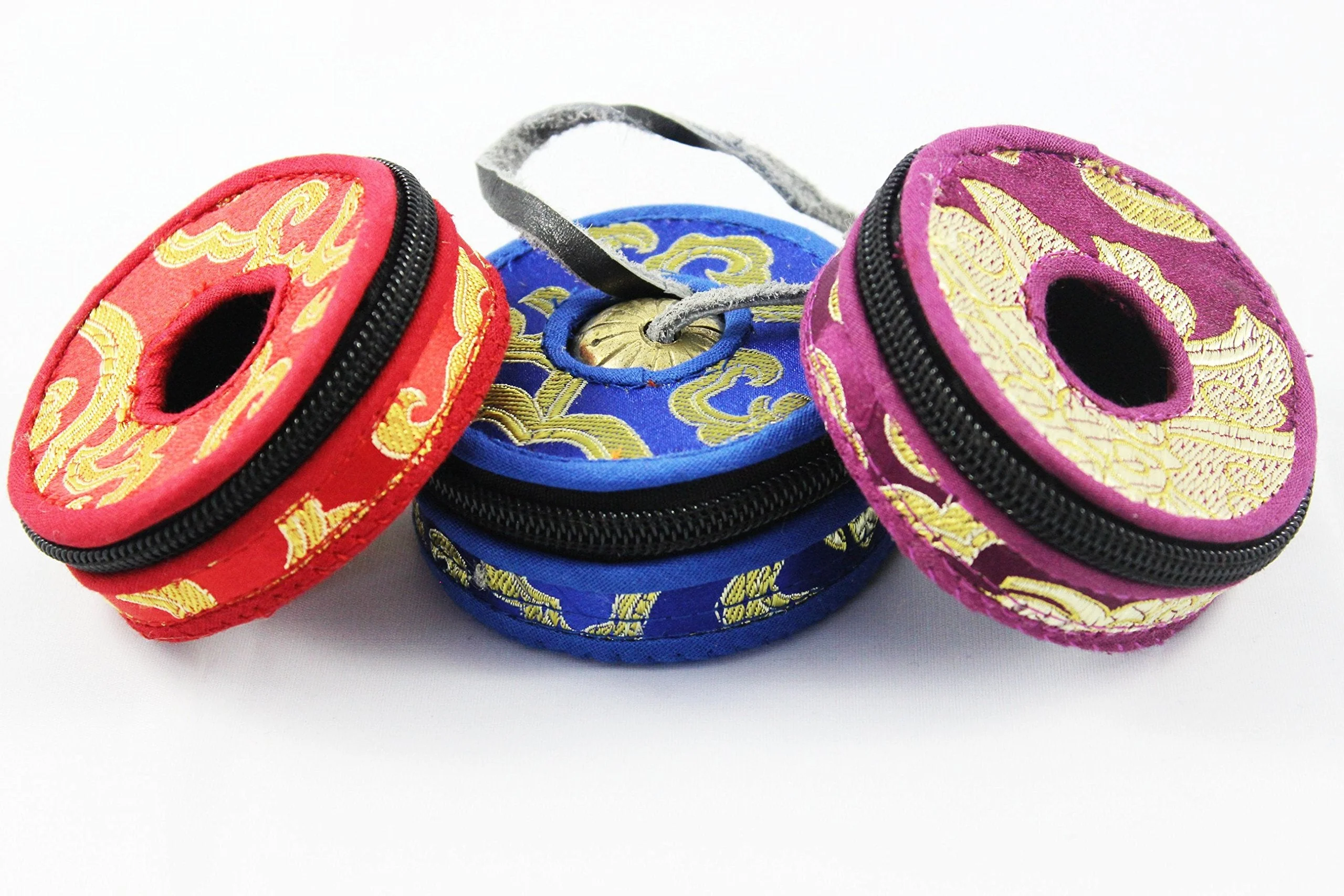 Tingsha/Tibetan Meditation Bell/Finger Cymbals with free Silk Case by Nepalese Handicraft Zone (Brass) - Image 7
