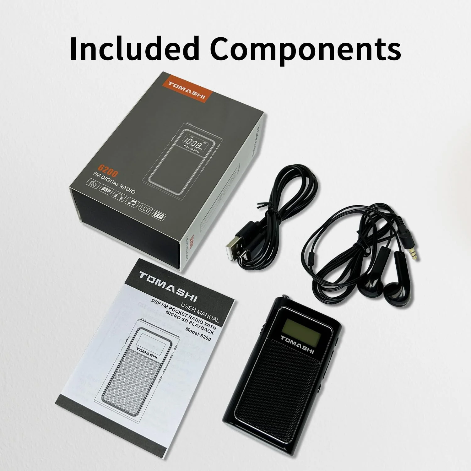 TOMASHI Tiny Portable FM Radio with USB Charging, Pocket Radio with Micro SD Playback and Built-in Rechargeable Lithium Battery – Compact and Lightweight - Image 7