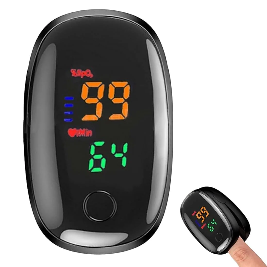 Tomedeks 1 Item Pulse Oximeter Measuring Oxygen Saturation (SpO₂) in Blood Oximeter for Home Pulse Oximeter for Painless Finger Application