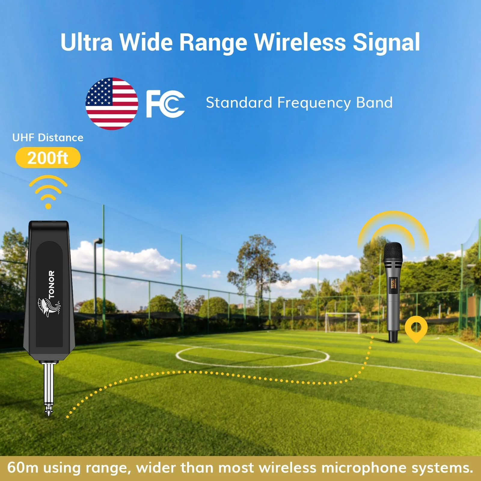 TONOR Wireless Microphones, Dual UHF Karaoke Microphone System, Microfonos Inalambricos with Rechargeable Receiver, Cordless Dynamic Mics Set for Singing, Wedding, Party, 60 m/200ft TW320, 2 Mics Grey - Image 3