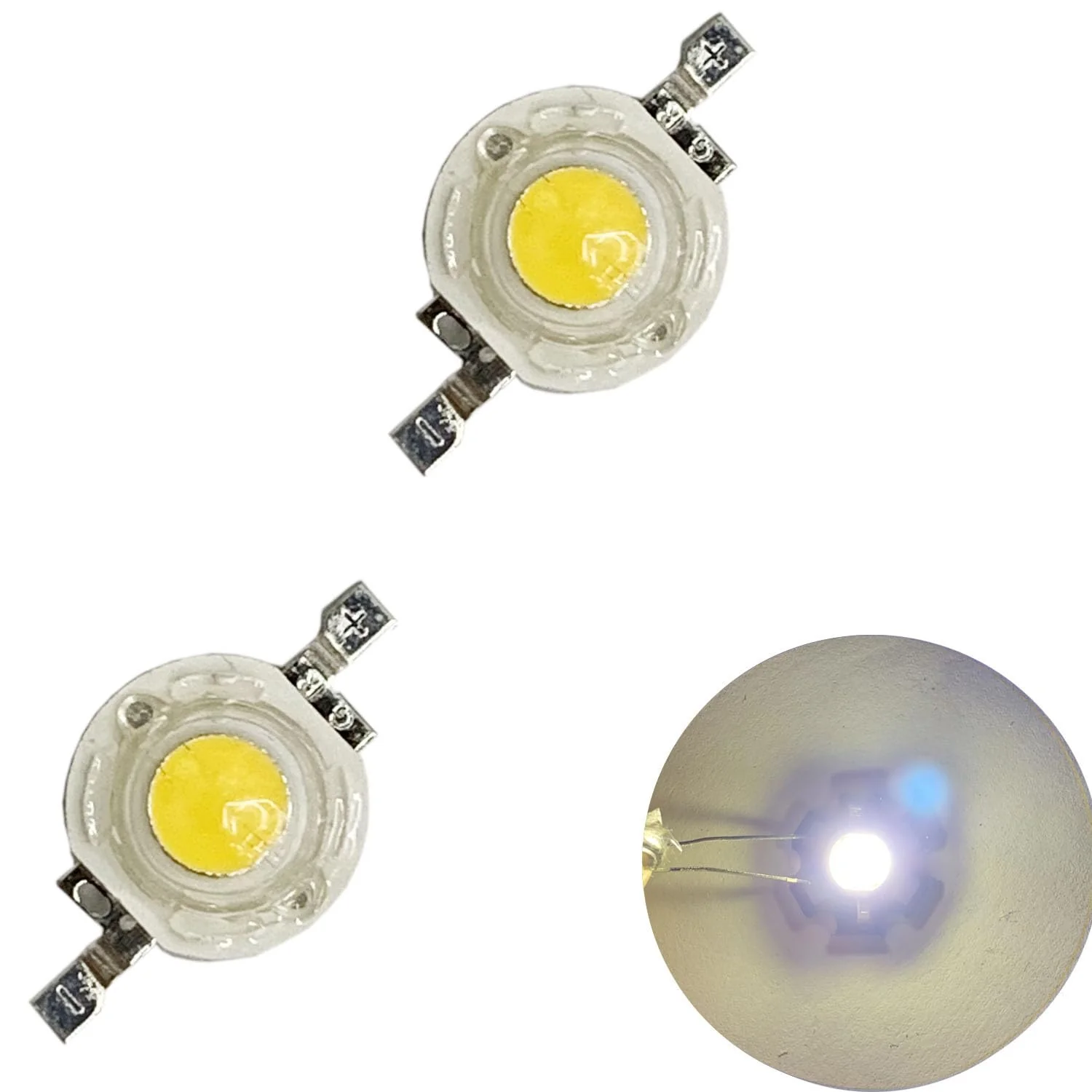 TOPXCDZ Pack of 50 High Performance LED Chip Super Bright SMD COB Emitter with Diode 3 W Bulb Lamp Beads DIY Lighting for Floodlight Light (Nature White 4500 K) Nature White 4500k - Image 4