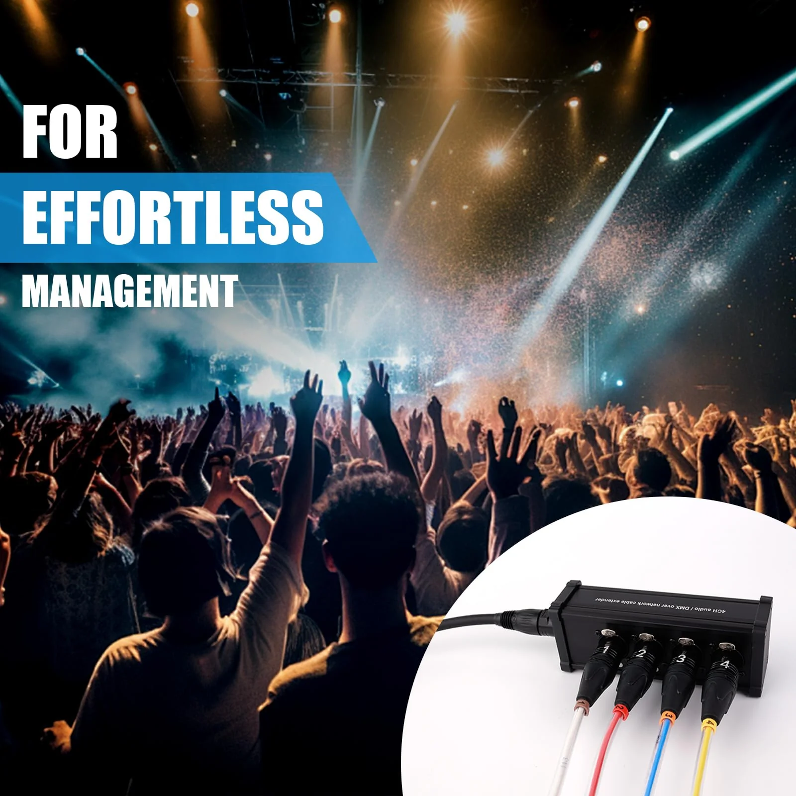 Toronce 4 Channel Professional Multi-Media Snake Cable 4 Pairs Male to Female 3 Pin XLR Balanced Audio Extension Cable (10Feet) 4-Channel _10t - Image 5