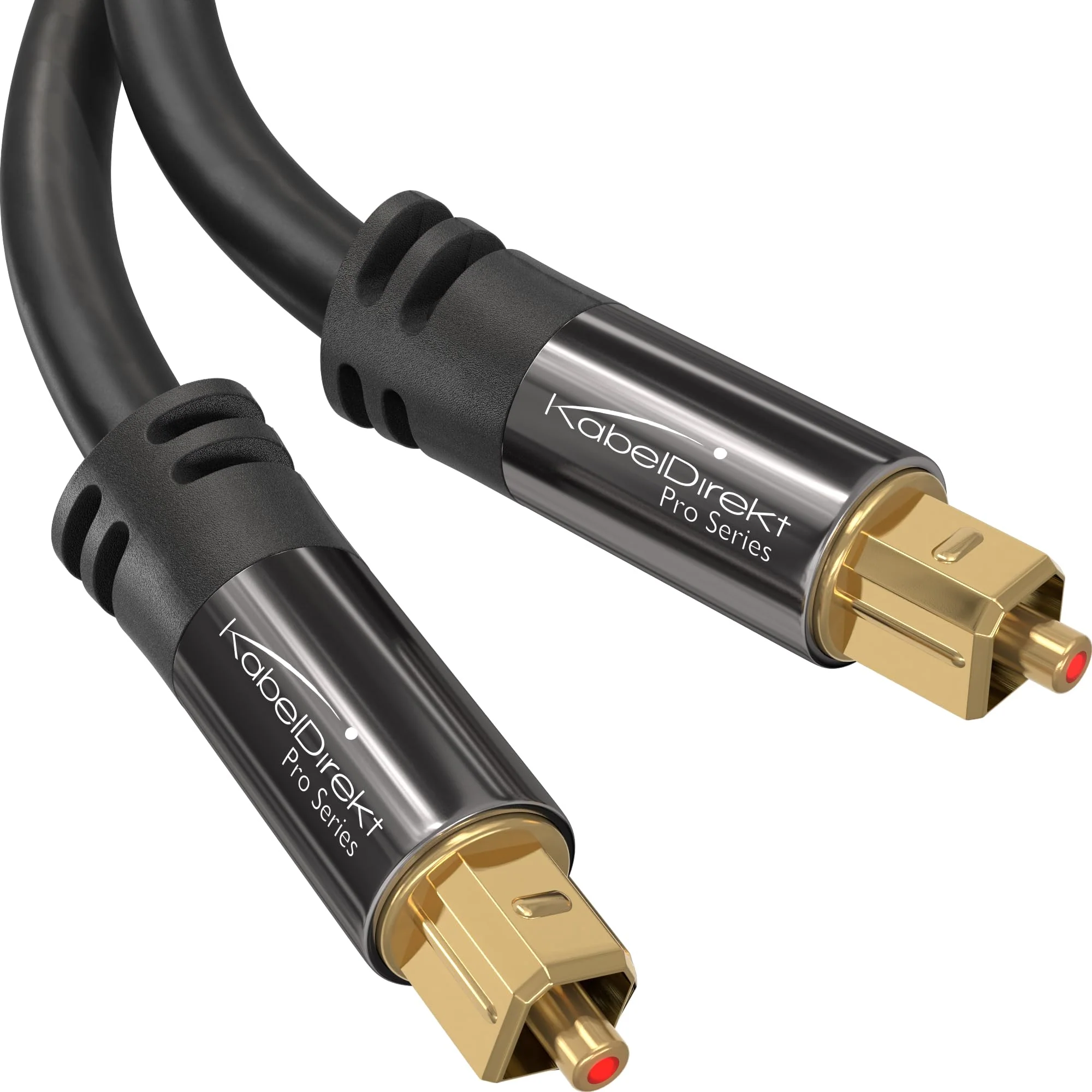 TOSLINK – Optical Audio Cable – 25ft – Designed in Germany – Fiber Optic Cable for Soundbar, SPDIF Digital Optical Audio Cord – for Sound Bars, Stereo Systems, amps, Xbox One or PS4 – by CableDirect 25 ft