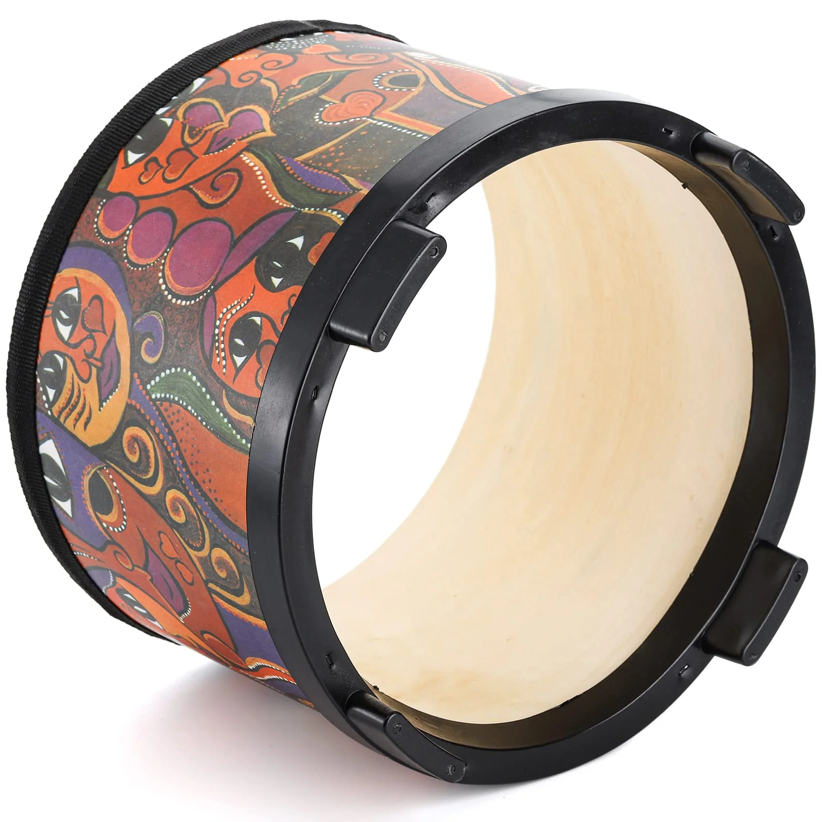 Tosnail 8 Inch Percussion Drum with Storage Bag and Mallets, Musical Instrument for Christmas Birthday Gift - Face Pattern - Image 6