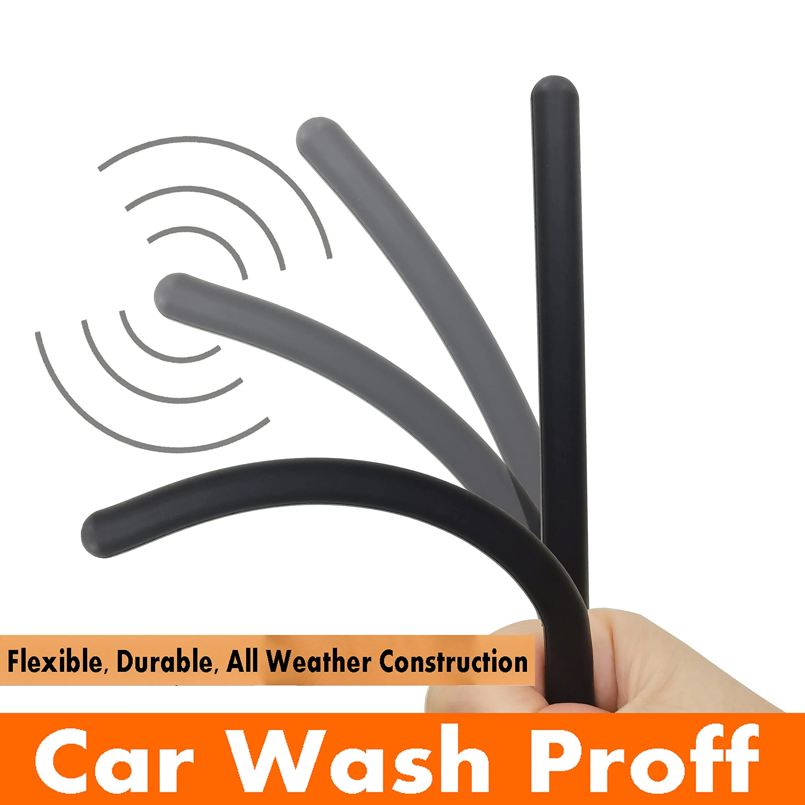 Toyota 7 Inch Rubber Antenna - RAV4 (2008-2016, EV 2012-2013), Car Wash Proof, Internal Copper Coil Mast Replacement - Image 3