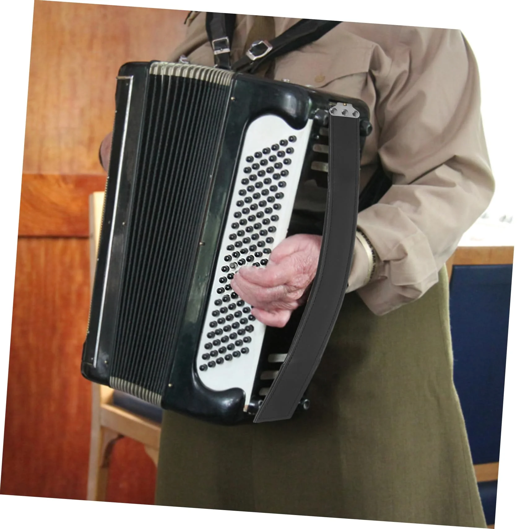 Toyvian Accordion Bass Strip Hand Strap Pu Simple - Image 3