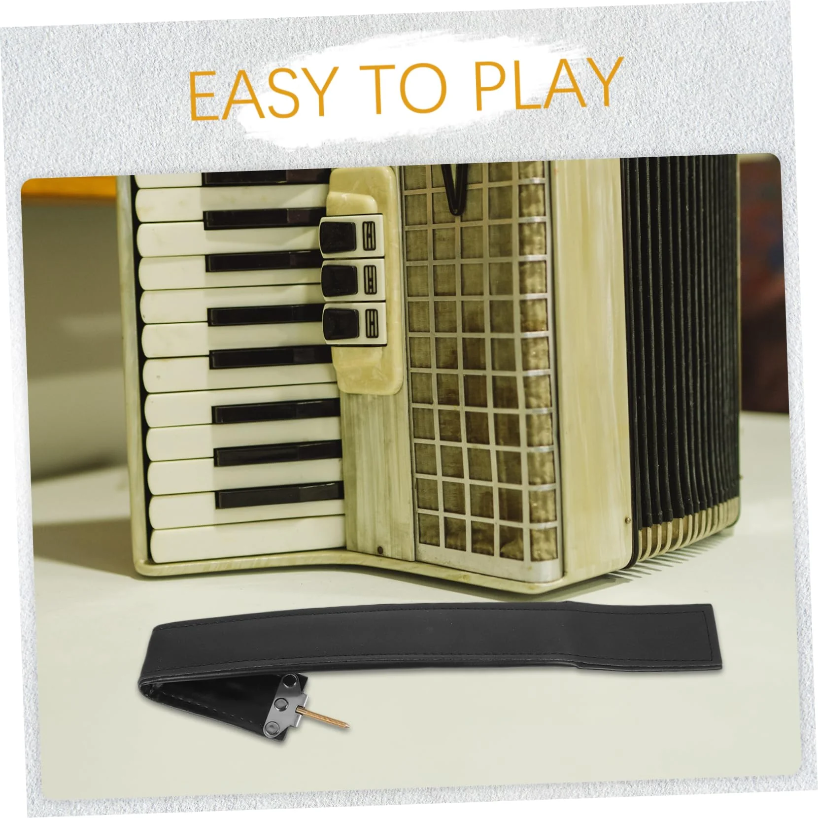 Toyvian Accordion Bass Strip Hand Strap Pu Simple - Image 9