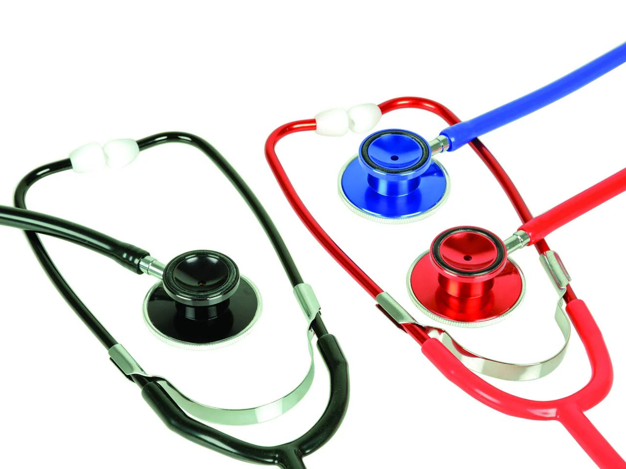 TRAD colour dual head stethoscope, black colour, lightweight aluminium frame - Image 3
