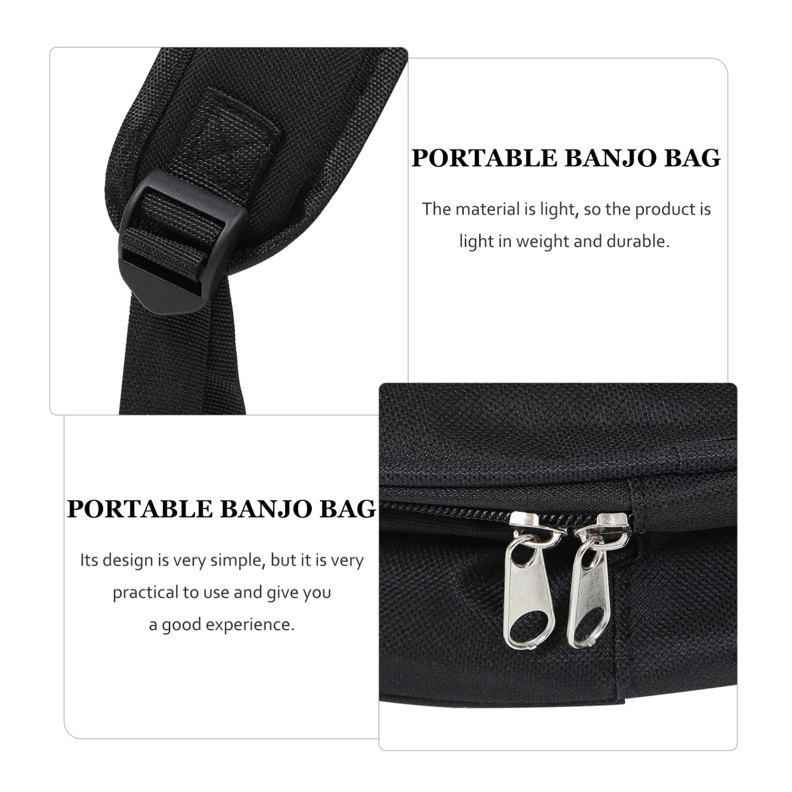 Travel Backpack Bag Padded Storage Resonator Black Resistant Accessories Banjo Back Bag Practical -resistant Full Size Pouch Case Banjos Gig Convenient - Xxcm Five Black Backpack - Image 7