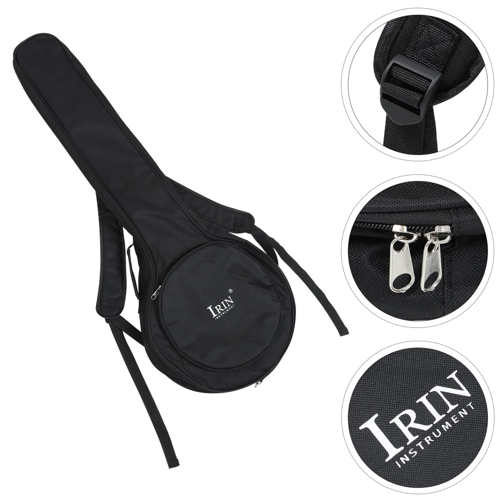 Travel Backpack Bag Padded Storage Resonator Black Resistant Accessories Banjo Back Bag Practical -resistant Full Size Pouch Case Banjos Gig Convenient - Xxcm Five Black Backpack - Image 9