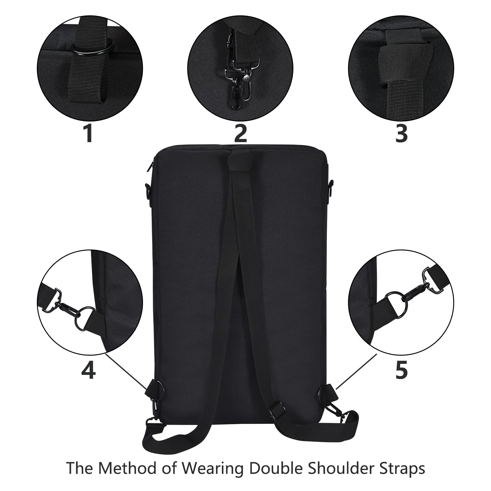 Travel DJ Controller Bag for Pioneer DDJ-200, DDJ-FLX4, DDJ-400, DDJ-SB3 & Roland DJ-202 - Protective Case with Zippered Accessory Pocket & Detachable Shoulder Strap (2937), Black - Image 5