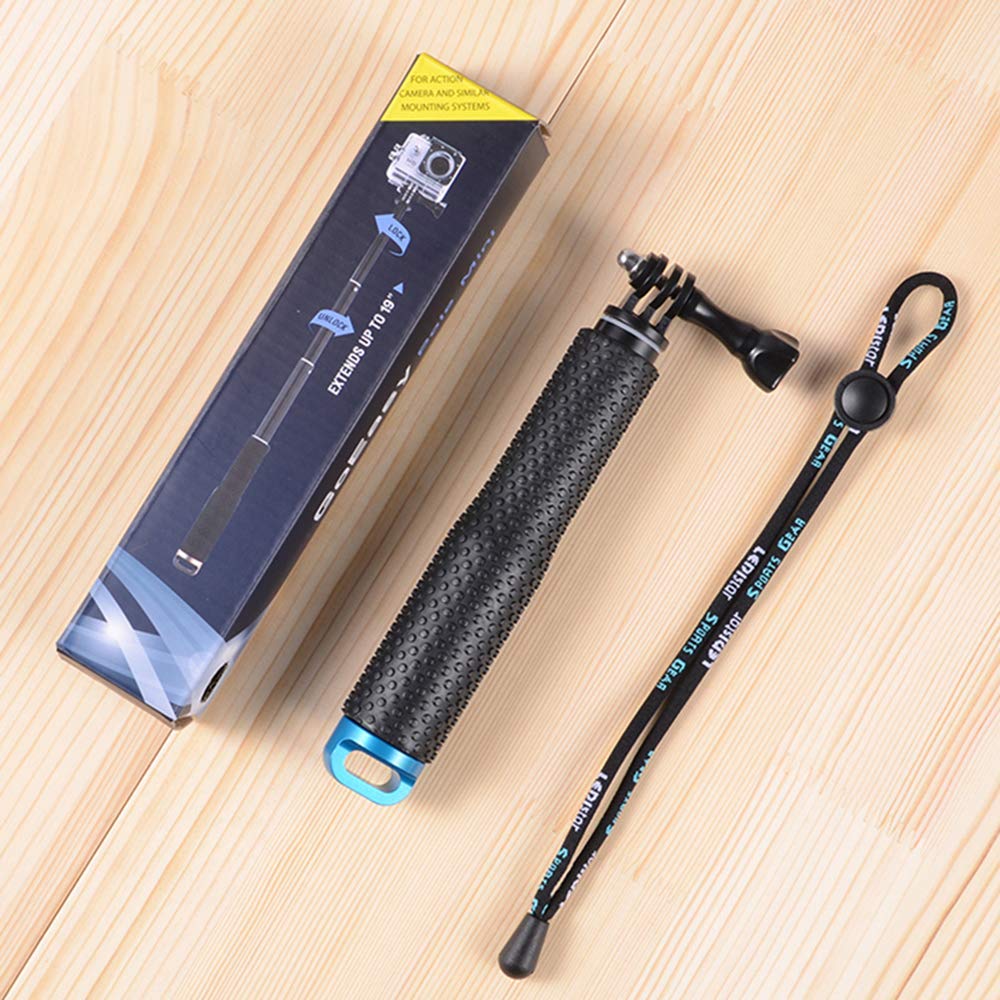 Trehapuva Selfie Stick, 19” Waterproof Extension Hand Grip Adjustable Monopod Pole Compatible with GoPro Hero(2018) Hero 10 9 8 7 6 5 4 3+ 3 Session, AKASO, Xiaomi Yi,SJCAM SJ4000 SJ5000 SJ6000 More - Image 5