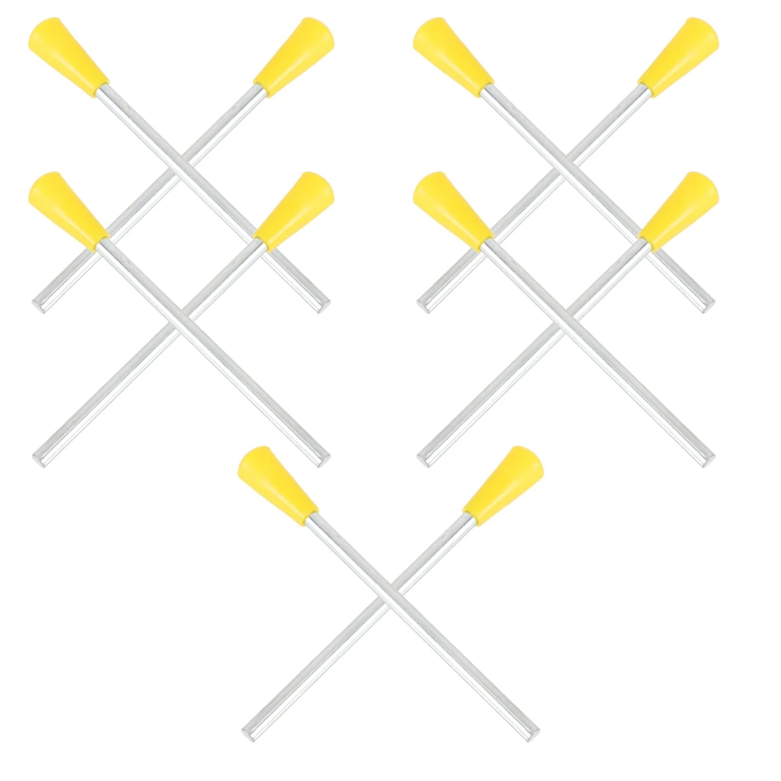 Triangle Iron Sticks 10pcs Triangle Dinner Bell Sticks Rhythm Triangles Mallet Cast Iron with Striker Triangle Iron Hammers Forged Metal Triangle Mallets for Outside Instrument
