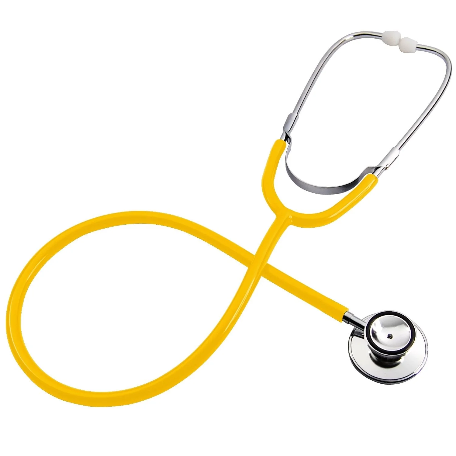TRIXES Double Dual Headed Stethoscope for Nurses Vets Students Home Healthcare (Yellow) yellow