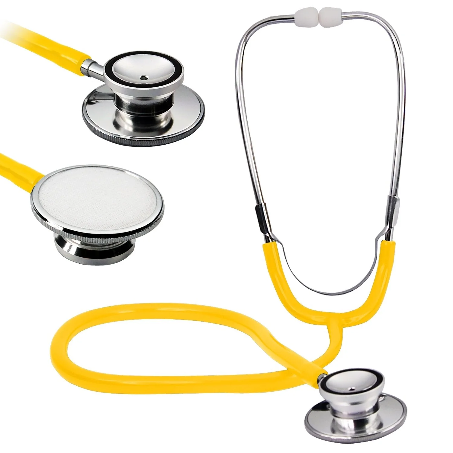 TRIXES Double Dual Headed Stethoscope for Nurses Vets Students Home Healthcare (Yellow) yellow - Image 6