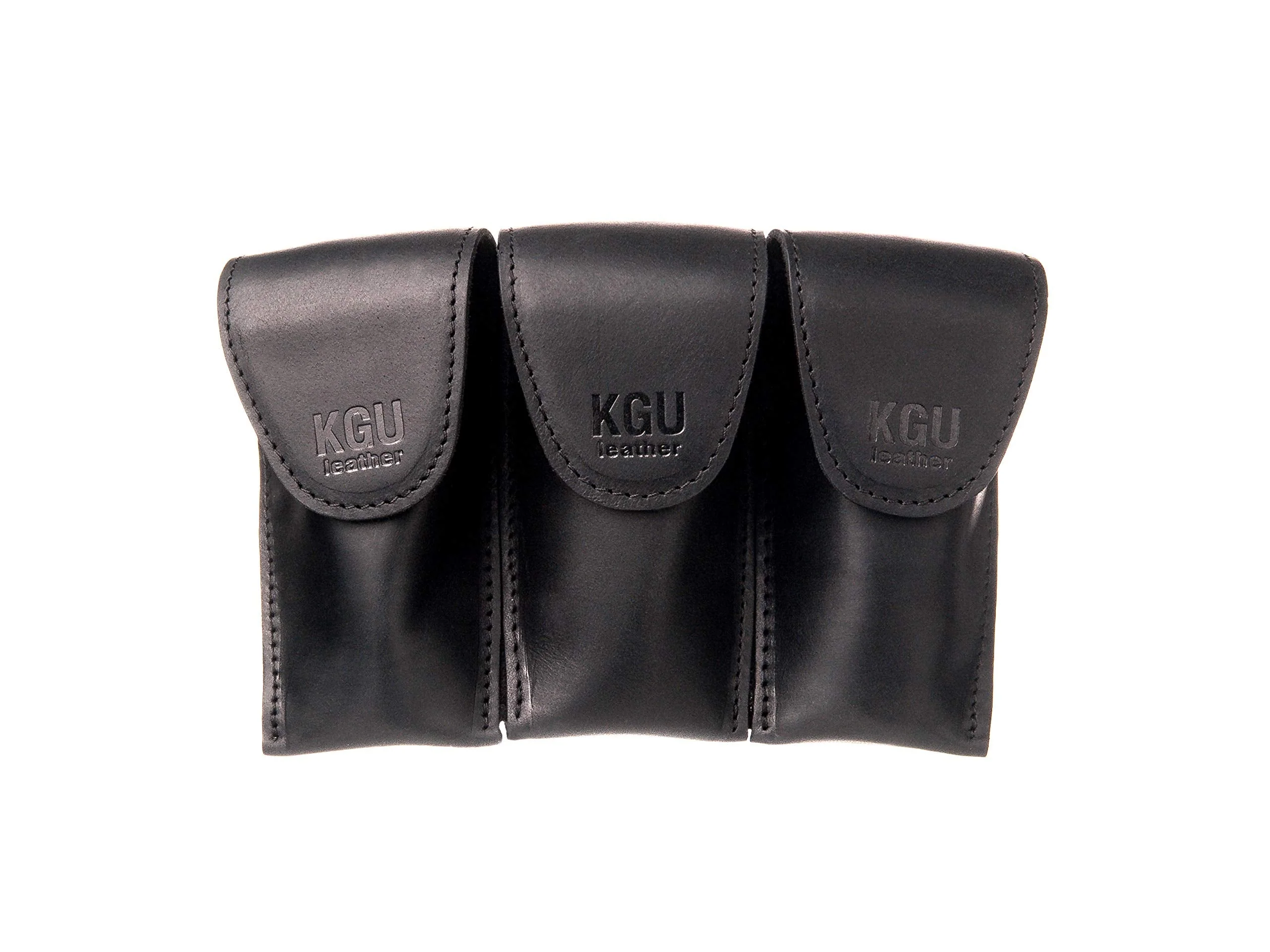 Trombone/Euphonium MOUTHPIECE HOLDER. Genuine leather carrying bag. Compact Mouthpiece Holder. Protection Case for Trombone/Euphonium Mouthpiece. Gift Idea Trombonist (Triple, Black) Triple