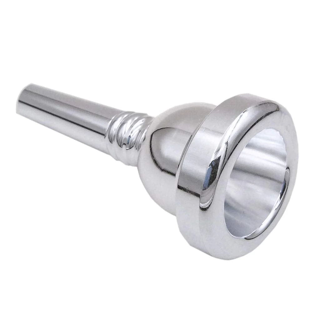 Trombone Mouthpiece，Baritone and Euphonium Mouthpiece，Silver Plated (6 1/2AL-Silver) 6 1/2AL-Silver - Image 3