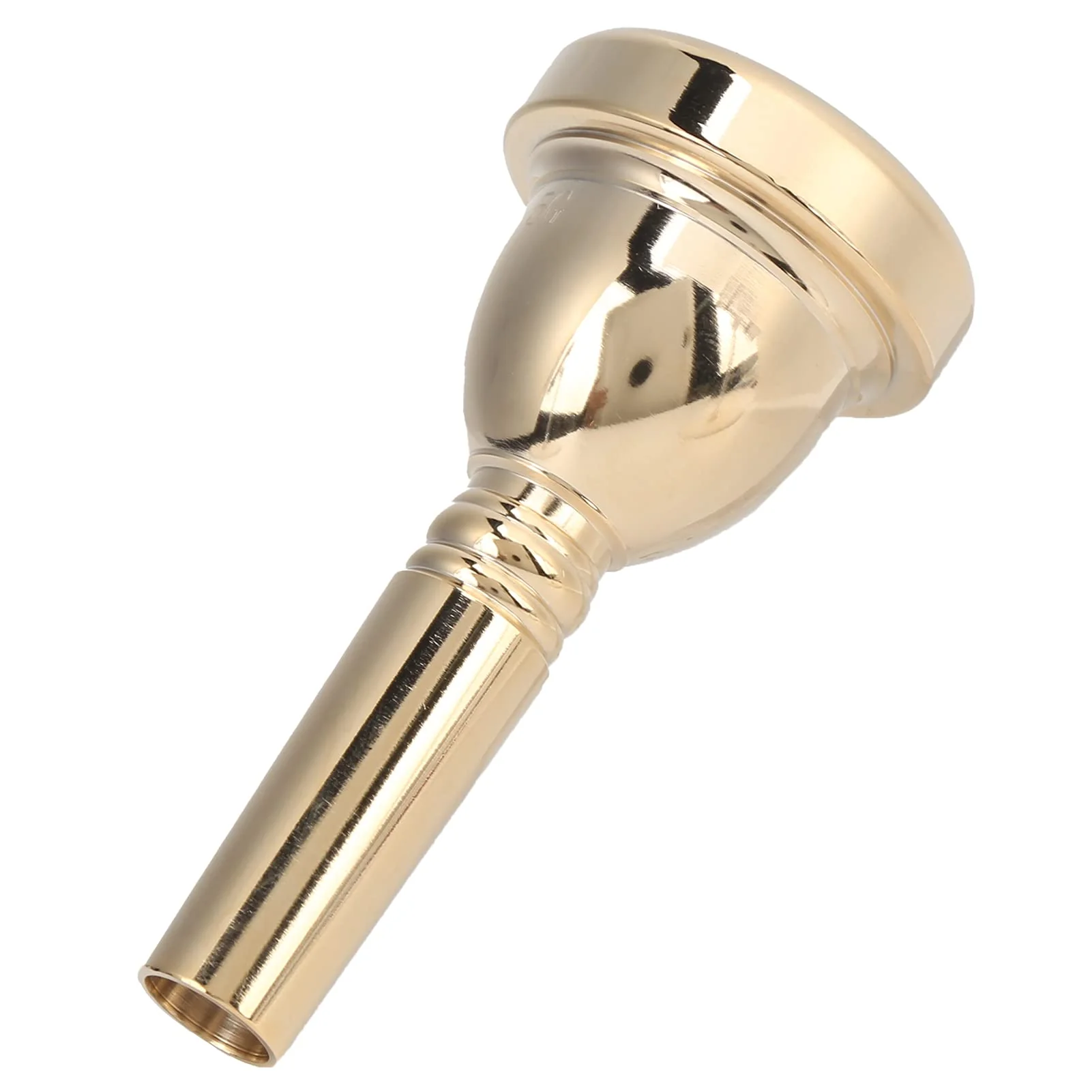 Trombone Mouthpiece, Large Shank, Gold Tenor Trombone Mouthpiece Trombone Mute mouthpiece Tuba Mouthpiece with Silver‑Plated Layer for Amateurs & Professionals