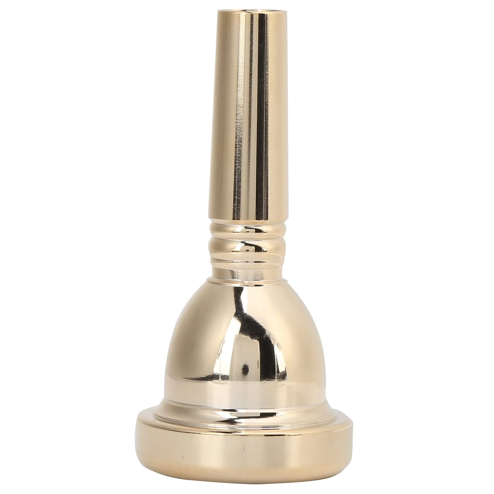 Trombone Mouthpiece Silver Plated Mouthpiece Tenor Large Shank Mouth Piece 12.7mm Trombone Accessory Replacement(Gold) Gold