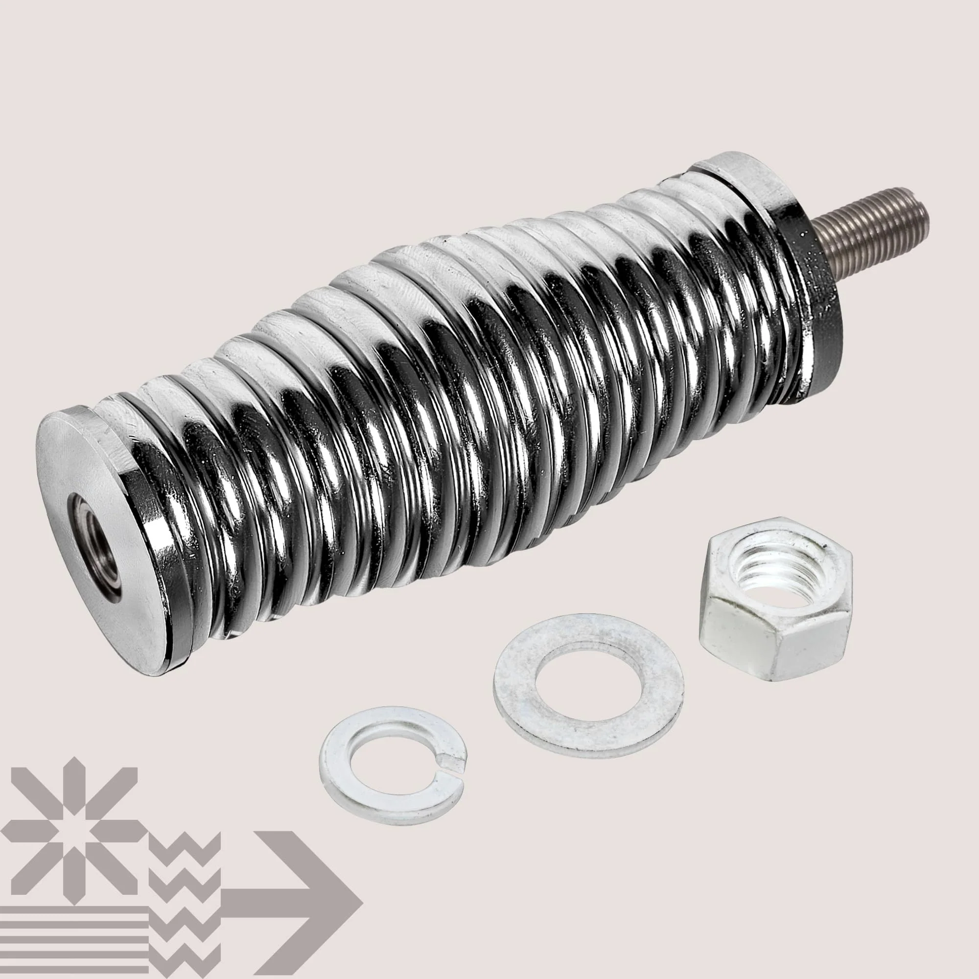 True MODS Chrome Heavy-Duty Stainless Steel CB Radio Antenna Spring Mount Base [3/8" 24 Thread] for Offroad UTV ATV SxS Side-by-Side 4 Wheeler Polaris RZR Razor Can-Am Maverick X3 Semi Truck Vehicle 1pc 3/8" - 24 Thread - Image 7