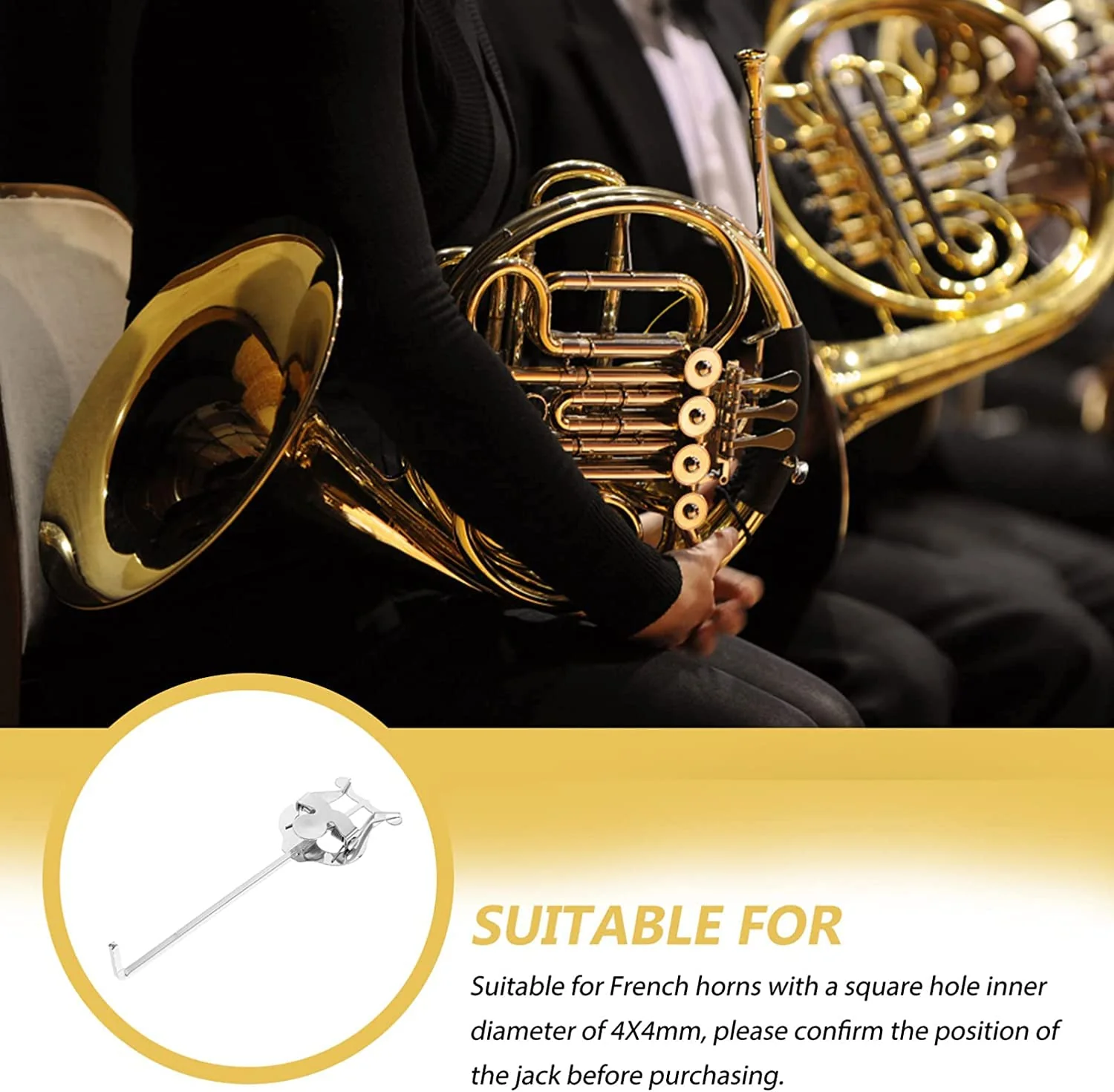 Trumpet/Horn Marching Clamp-on Lyre Metal Plating Sheet Music Clip for Musical Instrument Accssories - Image 6
