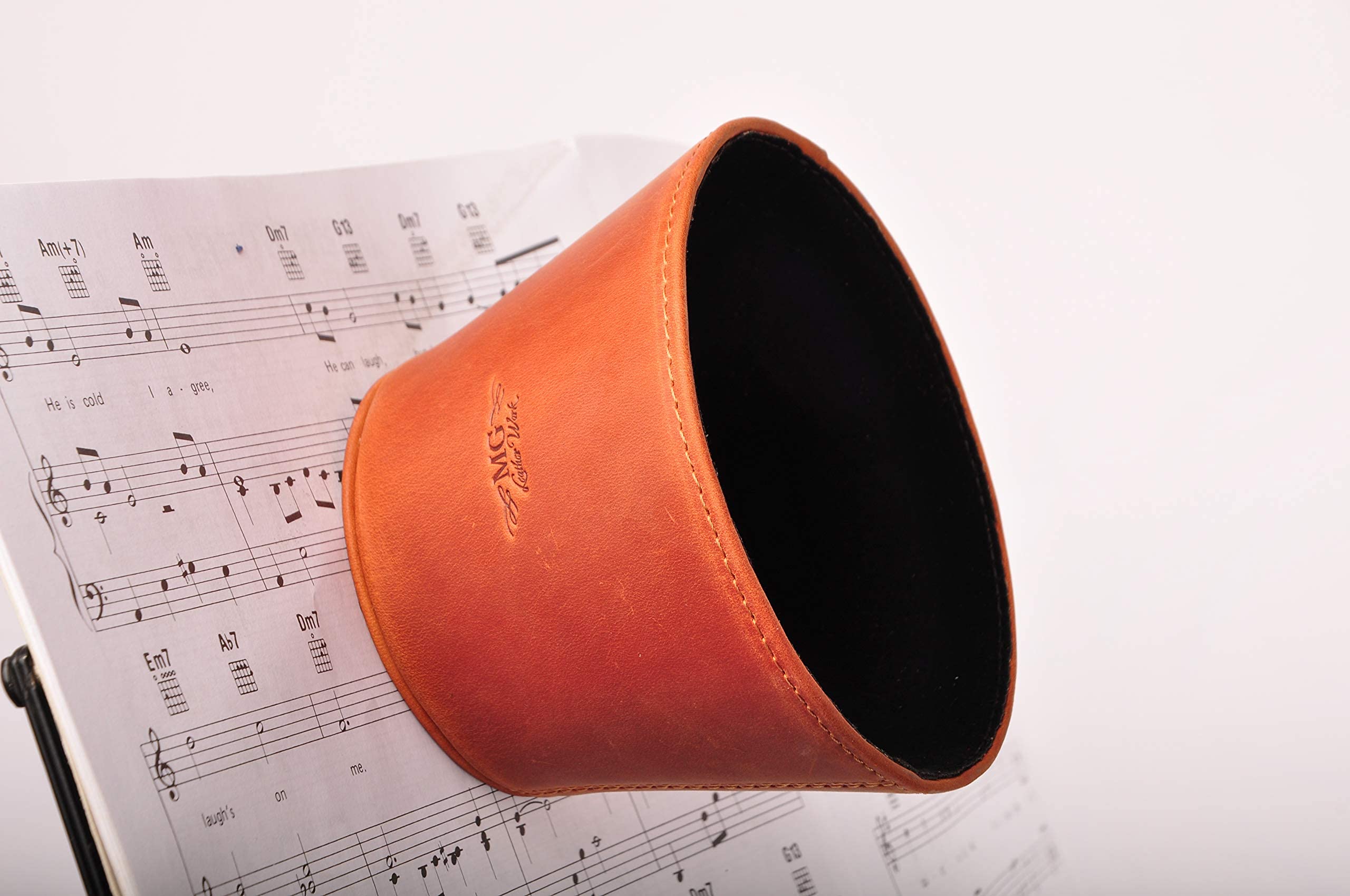 Trumpet magnetic mute, lightweight leather mute for jazz and classical trumpeters MG Leather Work (Trumpet, Brown) Trumpet - Image 6
