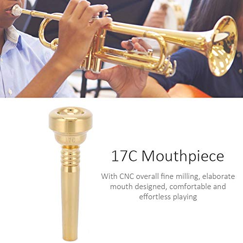 Trumpet Mouthpiece 17C,Gold Mouthpiece Brass Plated Mouthpiece Trumpet Musical Instrument Accessories - Image 7