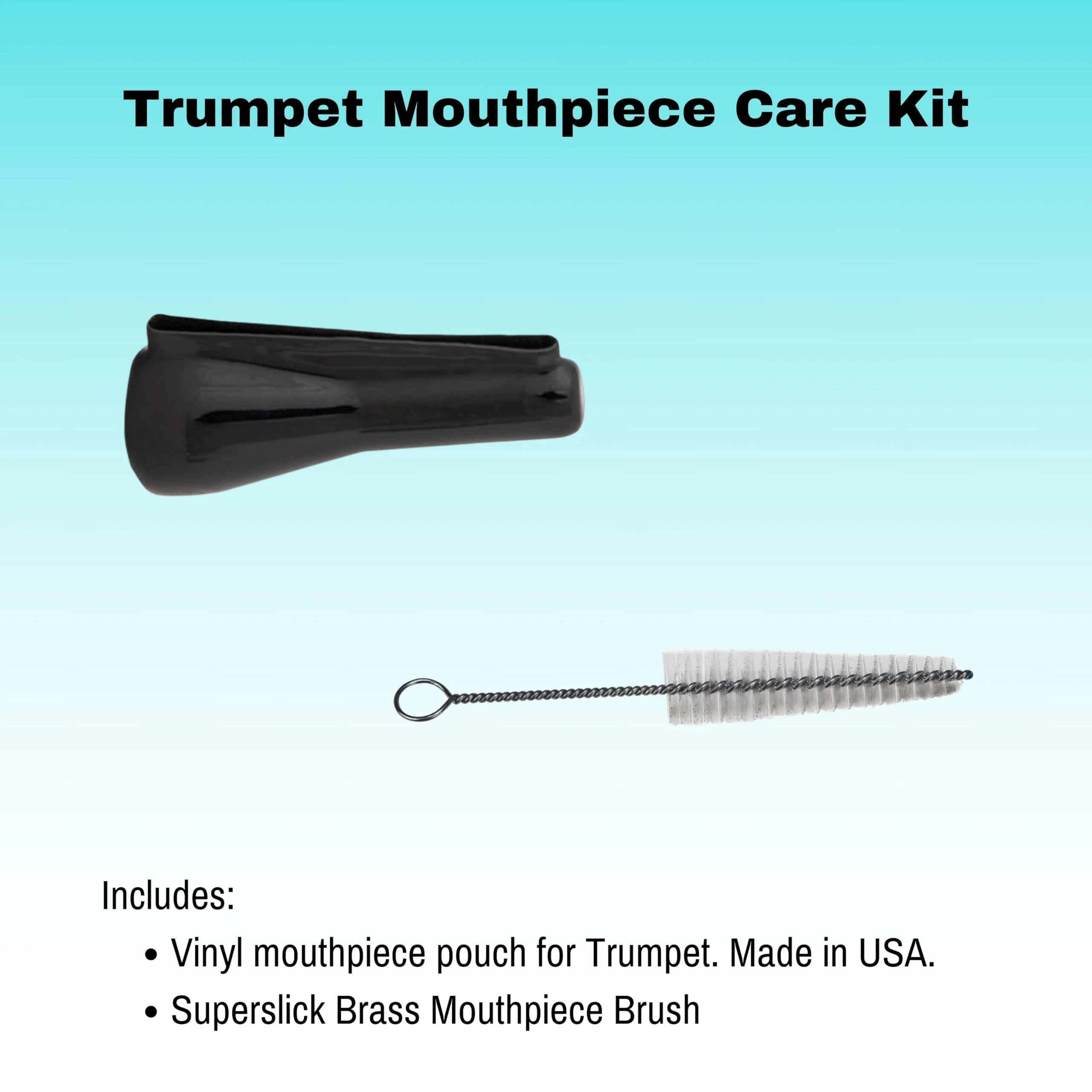 Trumpet Mouthpiece Care Kit – Includes Protective Pouch and Cleaning Brush – Essential for Brass Players – Keep Your Trumpet Mouthpiece Clean and Protected - Image 2