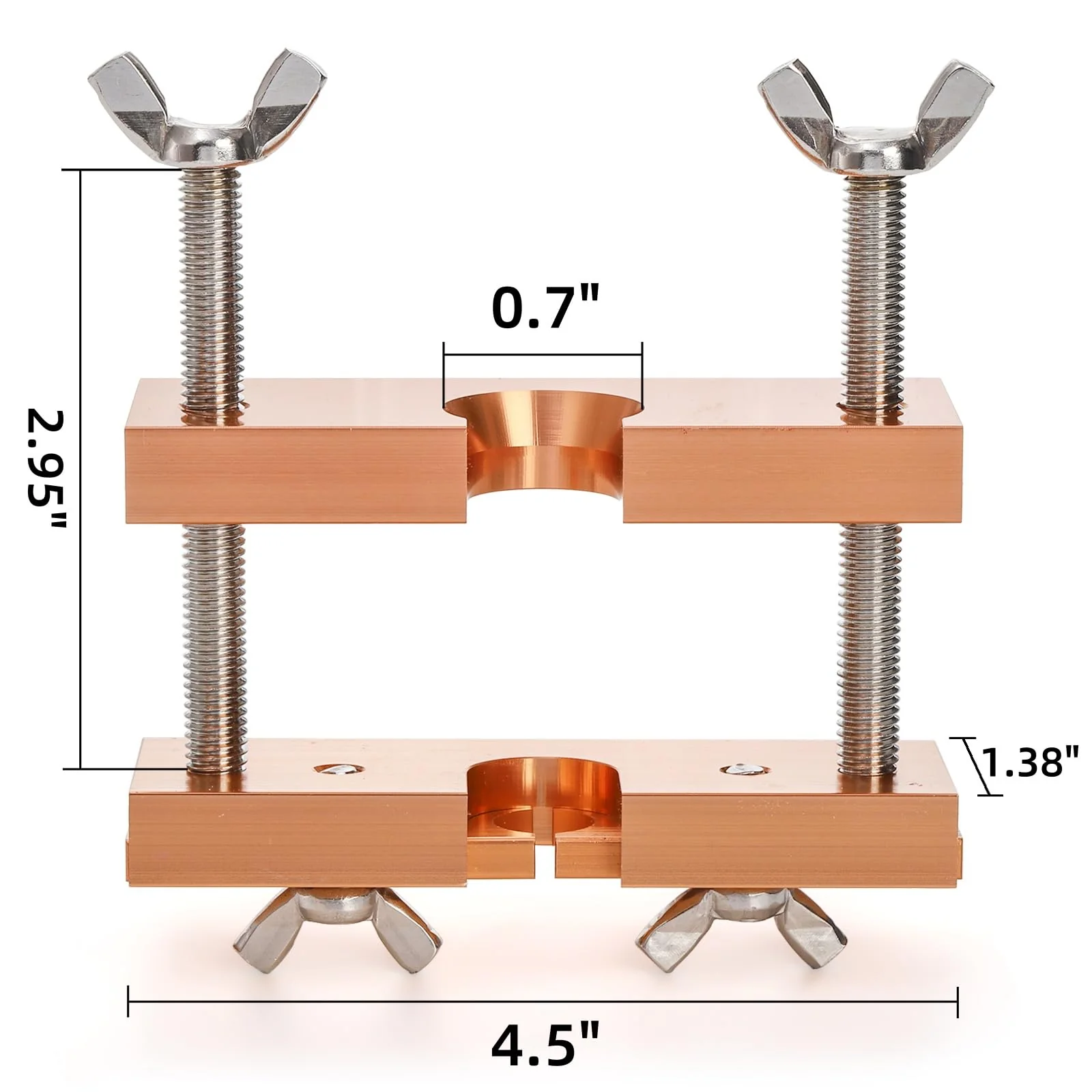 Trumpet Mouthpiece Puller Tool, Professional Rose Gold Mouthpiece Remover, Adjustable Aluminium Trombone Horn Repair Tools for Wind Instrument Baritone Euphonium Mellophone - Image 2
