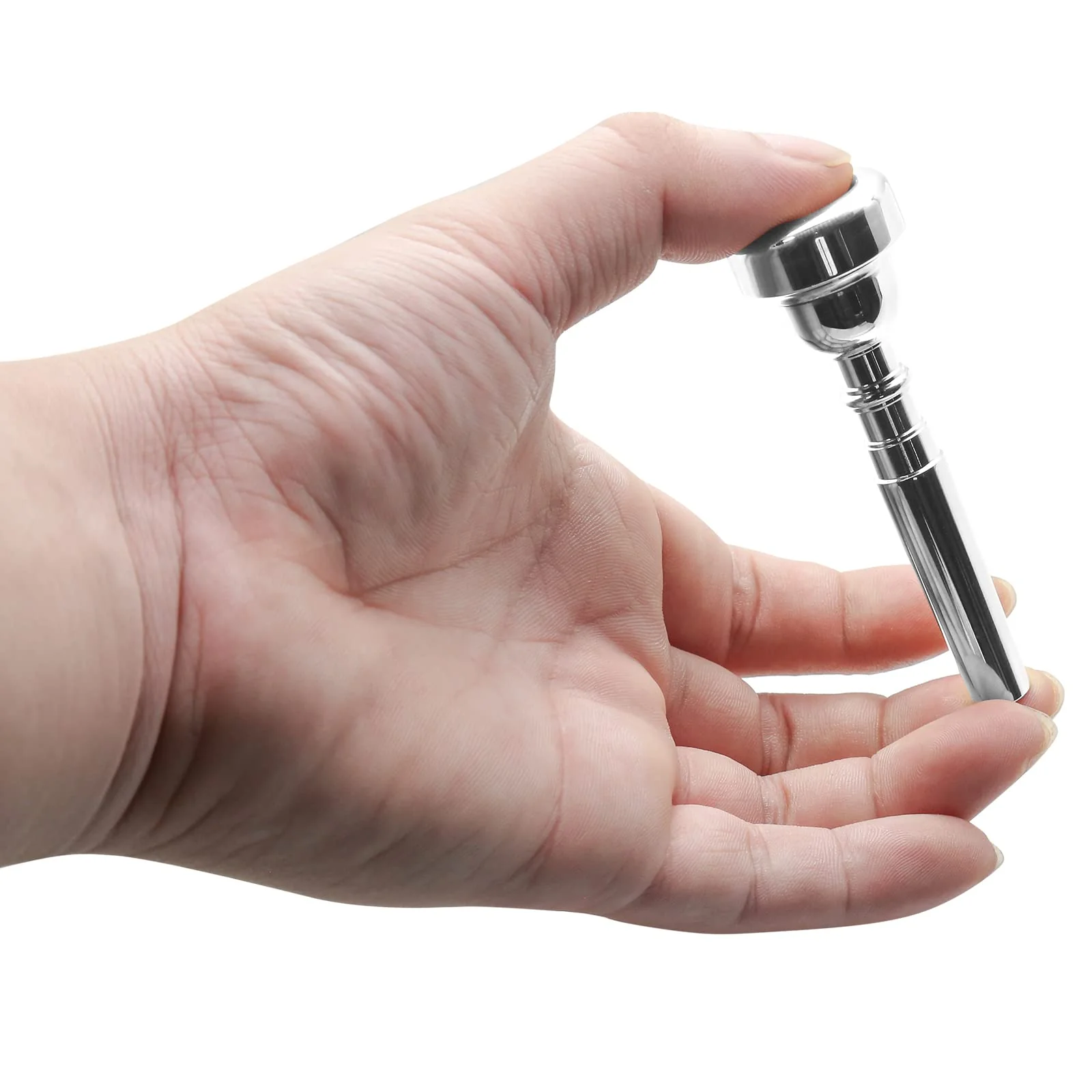 Trumpet Mouthpiece, Silver Plated 7C Trumpet Mouthpiece Brass Mouthpiece Replacement Trumpet Accessories Instruments Mouthpiece for Beginners, Professional Players - Image 5