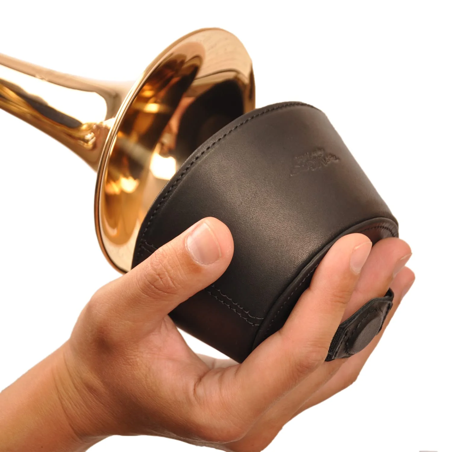Trumpet Plunger magnetic mute, lightweight leather mute for jazz and classical trumpeters MG Leather Work (Trumpet Plunger, Black) Trumpet plunger - Image 2