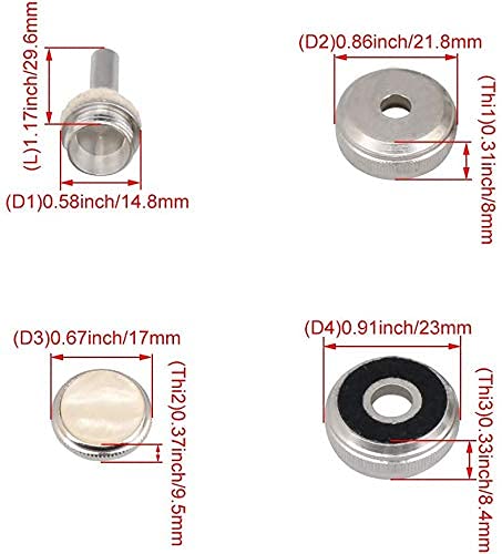 Trumpet Repair Kit Trumpet Finger Buttons Valve Cap Screw Drain Valve Key Piston Spring Trumpet Valve Replacement Parts Silver - Image 6