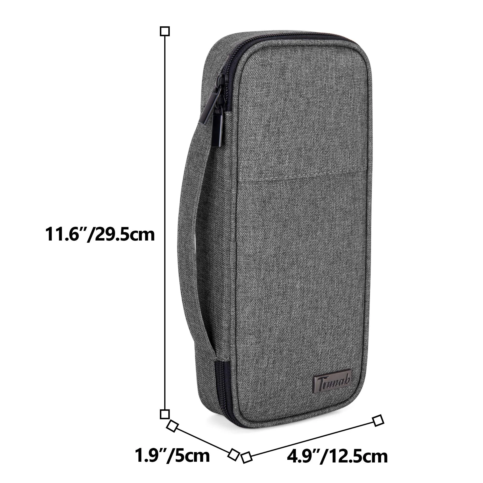 Trunab Stethoscope Pencil Case Grey with Inner Pocket Empty Stethoscope Case Compatible with 3M Littmann/MDF/ADC and Other Accessories gray - Image 6