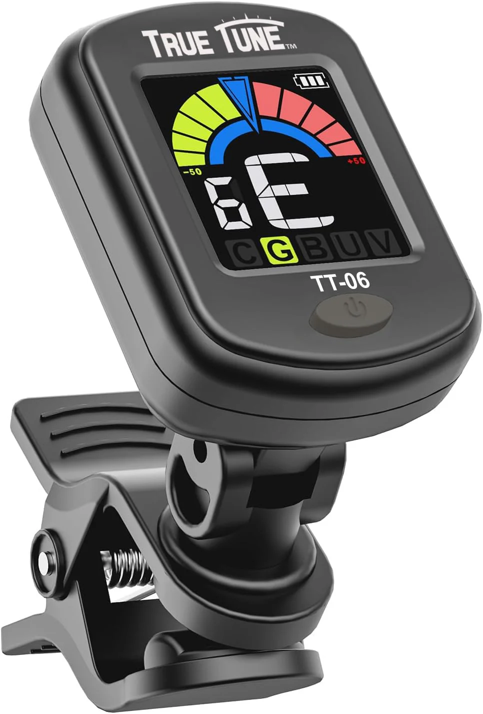 TT-06 Rechargeable Clip-On Chromatic Instrument Tuner for Guitar, Bass, Ukulele, Banjo, Violin, Mandolin with Full Color Display - Image 2