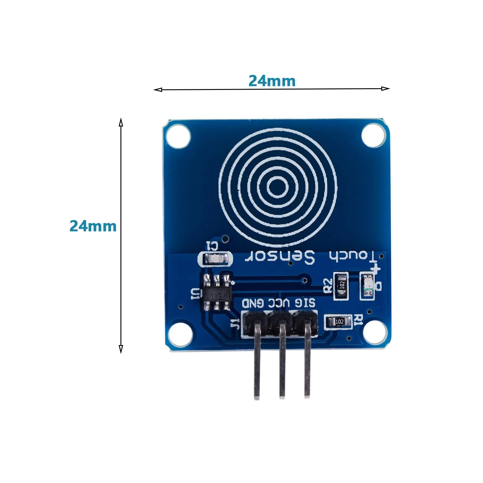 TTP223B Touch Sensor Module Capacitive Touch Switch Module Digital Capacitive Touch Sensor Switch Module Compatible for Arduino Pack of 10 - Image 2