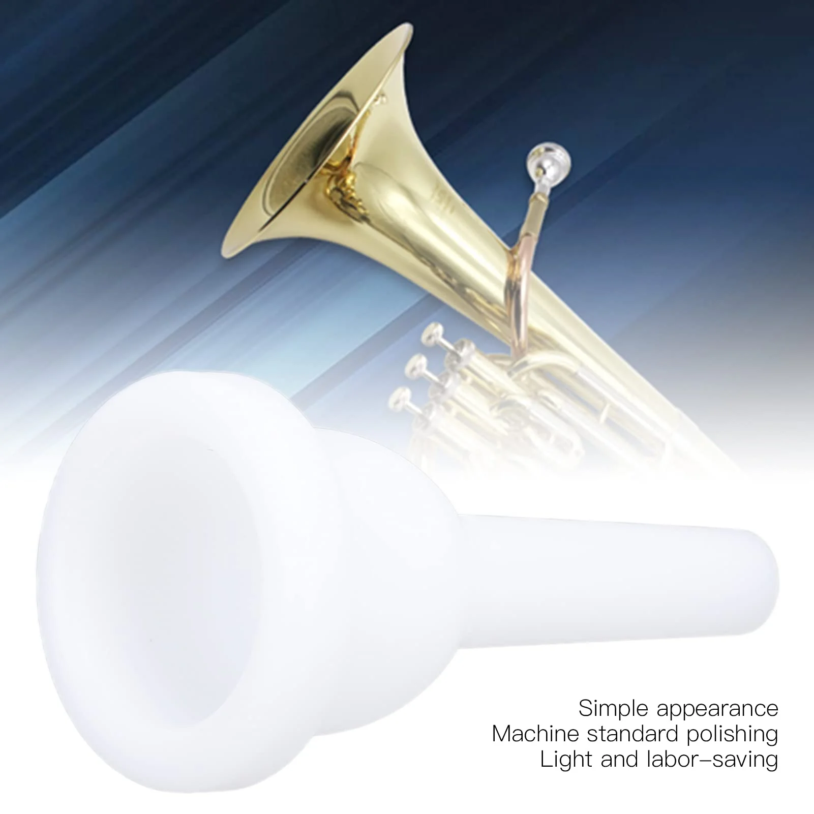 Tuba Mouthpiece, ABS Plastic Horn Mouthpiece Wind Instrument Accessories for Novice Professional Players Plastic Tuba Mouthpiece - Image 4