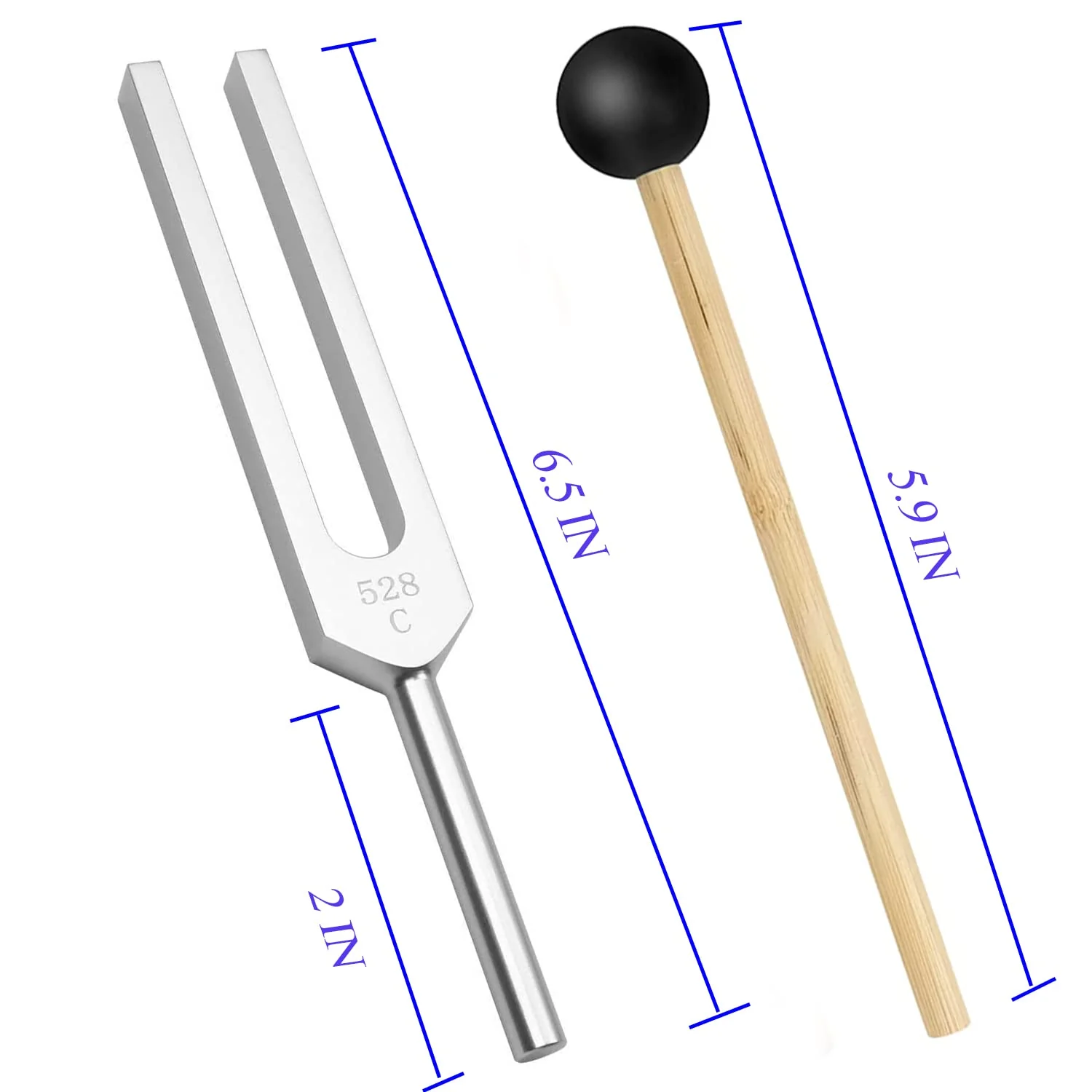 Tuning Forks for Healing 528 Hz Weighted Tuning Fork 528hz Heart Chakra DNA Repair Sound Aluminum Alloy Diapason Medical Tuning Forks - Image 2