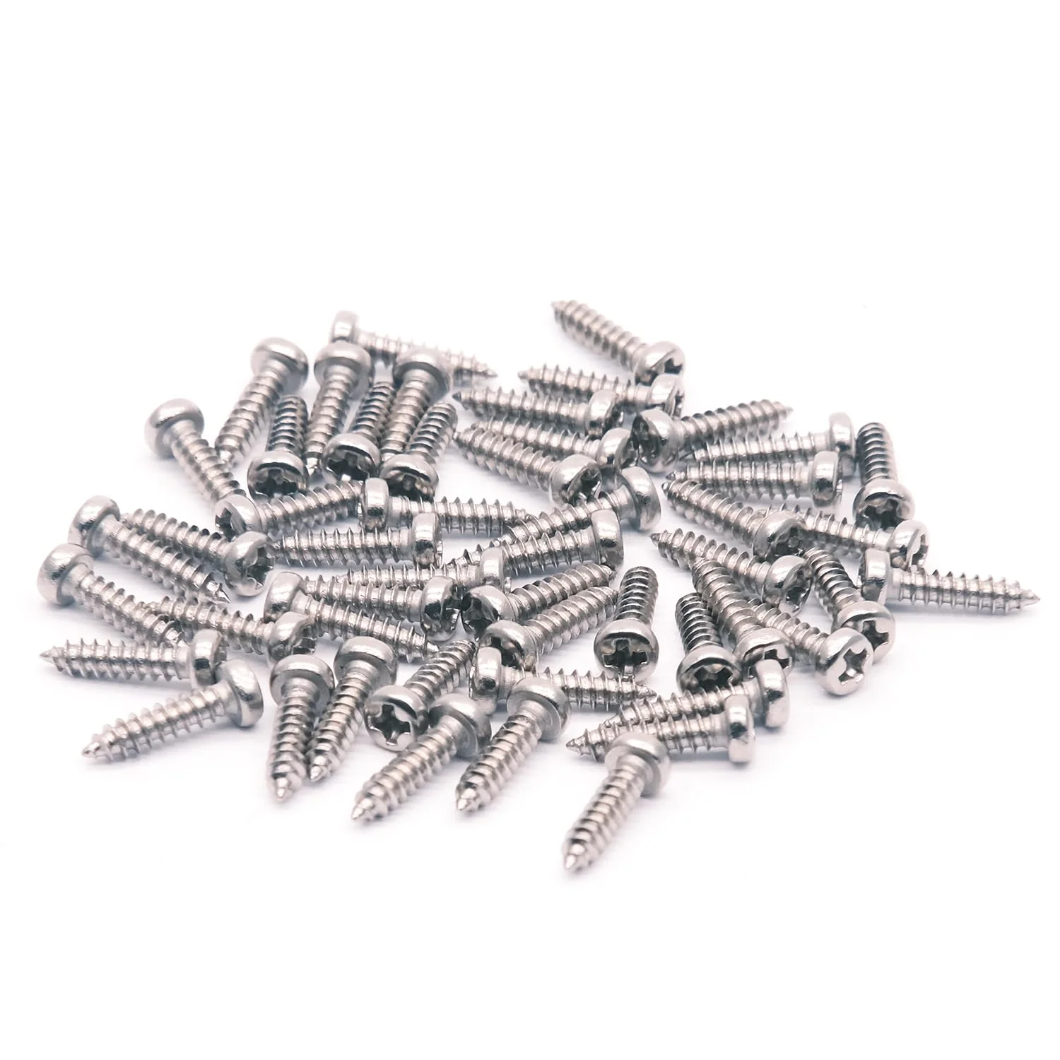Tuning Peg Tuning Key Screws Machine Heads Guitar Tuner Mounting Screws for Electric/Acoustic Guitar Bass 11 x 2 mm (Chrome 50 Pack) Chrome 50 Pack