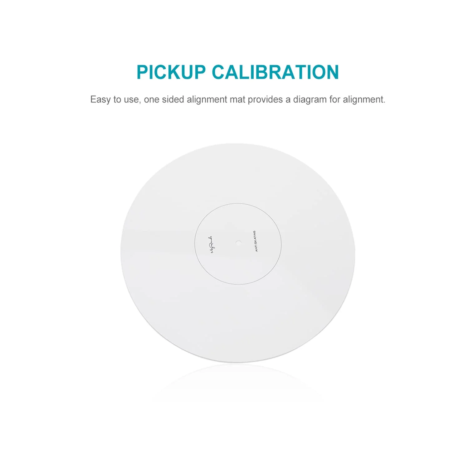 Turntable Cartridge Alignment Protractor Mat, Anti-Sliding LP Vinyl Record Pickup Calibration Plate Distance Gauge Protractor Adjustment Tool Ruler for Turntable Accessories (White) - Image 9