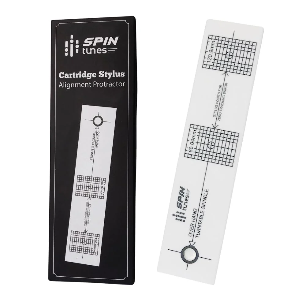 Turntable Cartridge Stylus Alignment Protractor High Visible Tool for Vinyl Record Precision Calibration- Ensure Accurate Tracking and Sound Quality Cartridge Alignment Protector