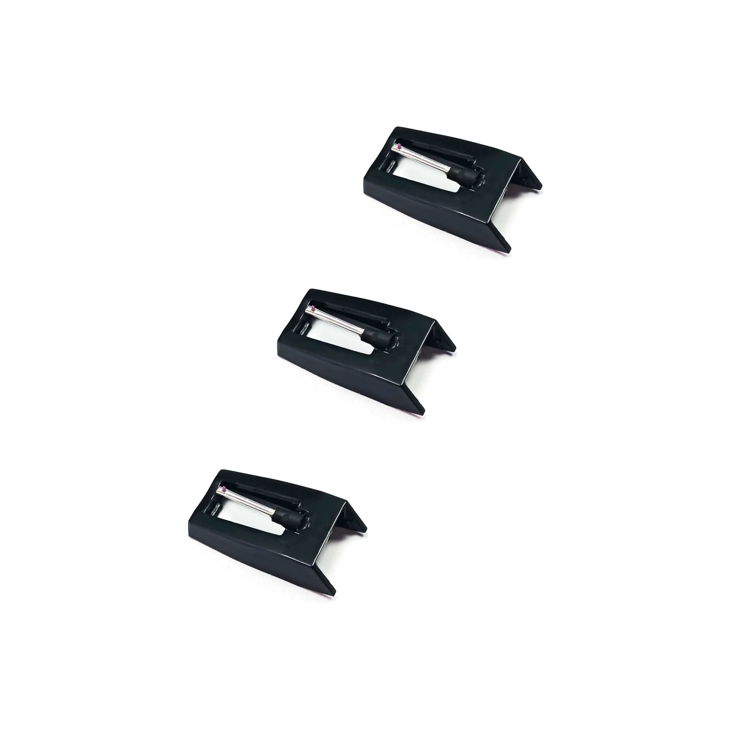 Turntable Needle Replacement - Premium Sapphire Diamond Stylus - Universal Compatibility - Superior Sound Quality - For Vinyl Record Player Turntable - For Turntables, Record Players, Suitcase - Black 3 Pack