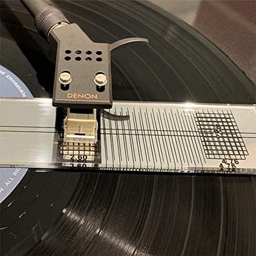 Turntable Phonograph LP Phono Cartridge Stylus Alignment Protractor Adjustment Tool - Mirrored Surface for Precision A - Image 5
