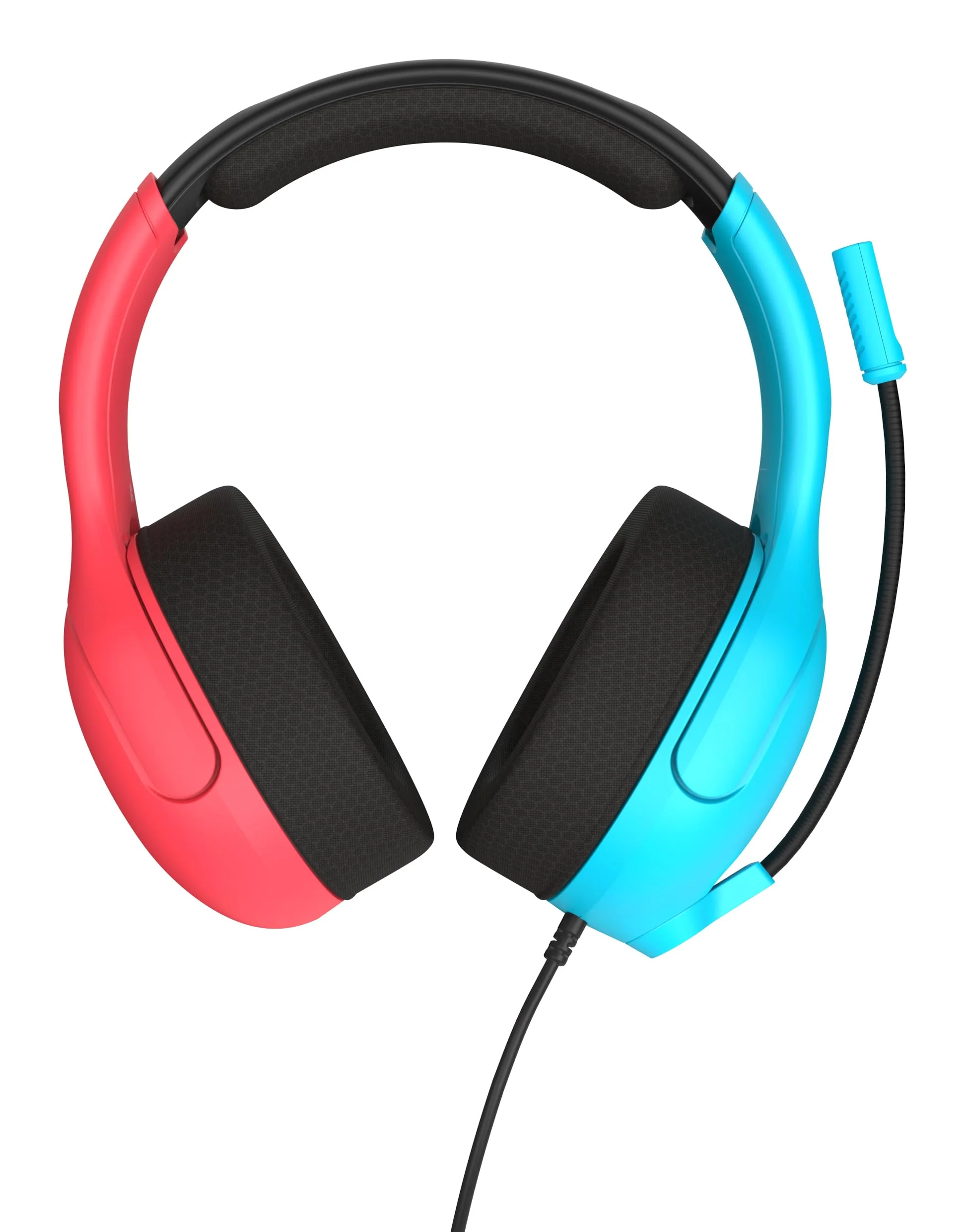 Turtle Beach Airlite Fit Wired Gaming Headset: Officially Licensed for Nintendo Switch, Nintendo Switch 2/Lite/OLED Model - Flip-to-Mute Mic, Over-Ear Comfort Cushions, 40mm Speakers - Neon Blue & Red - Image 6
