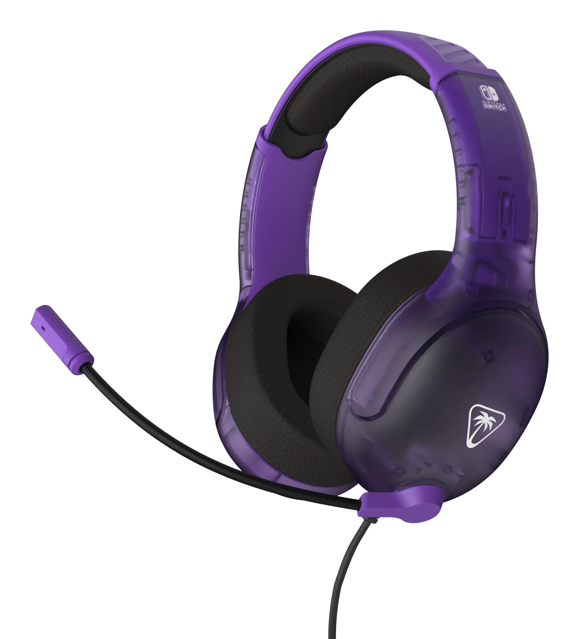 Turtle Beach Airlite Fit Wired Gaming Headset: Officially Licensed for Nintendo Switch, Nintendo Switch Lite & OLED Model - Flip-to-Mute Mic, Over-Ear Comfort Cushions, 40mm Speakers - Ghost Purple