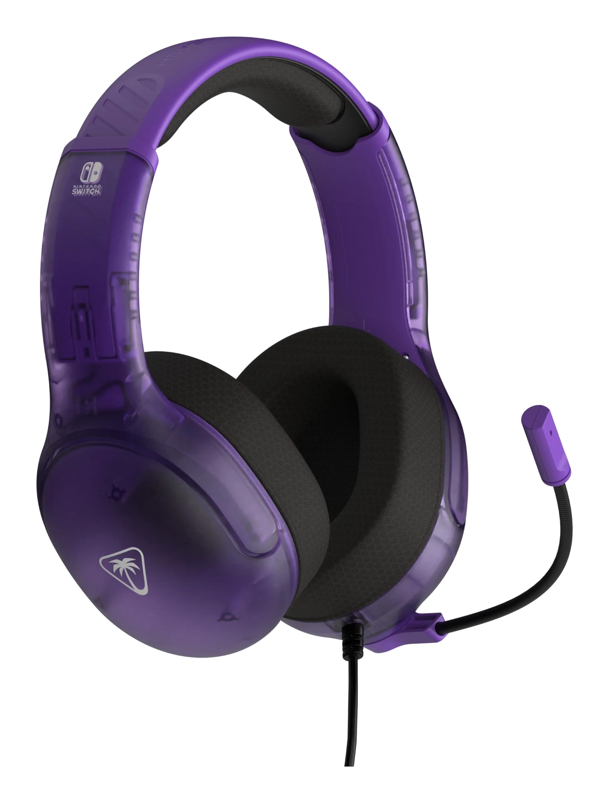 Turtle Beach Airlite Fit Wired Gaming Headset: Officially Licensed for Nintendo Switch, Nintendo Switch Lite & OLED Model - Flip-to-Mute Mic, Over-Ear Comfort Cushions, 40mm Speakers - Ghost Purple - Image 3