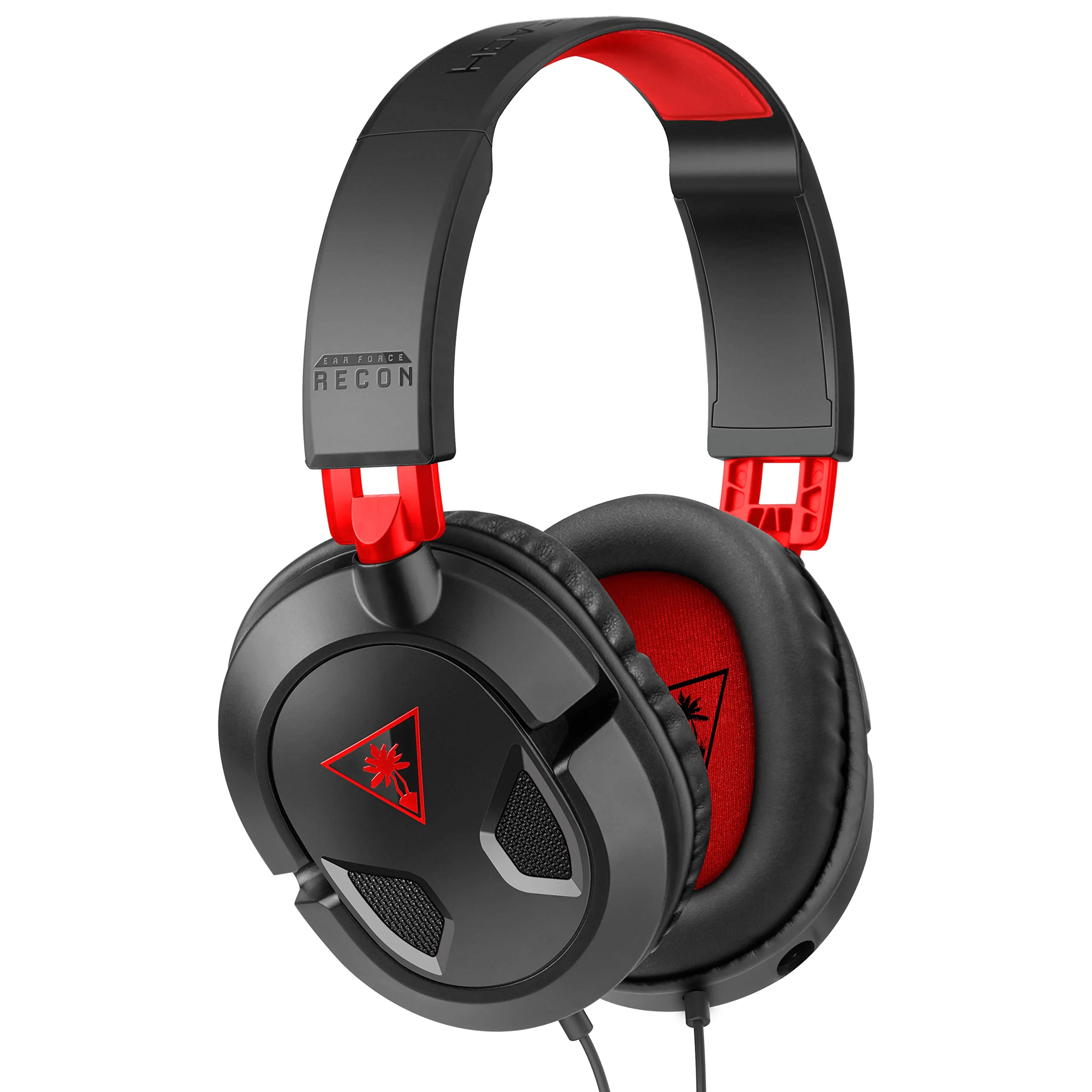 Turtle Beach Recon 50 Wired Gaming Headset - PC, Mac, PS4, PS5, Xbox Series X|S & Xbox One, & Mobile/Tablet with 3.5mm Removable Mic, 40mm Speakers, & In-line Controls – Black Black / Red - Image 3